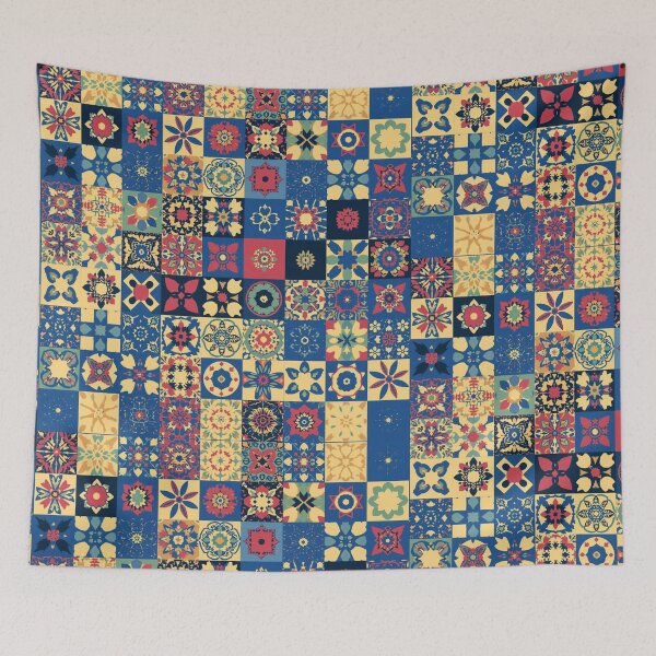 Artikelvorschau, Quiltmuster Bleu De France Bleu Botanique-Thema – Bleu De France Quilt-Liebhaber entworfen und verkauft von Wiss2Arts.