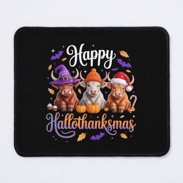 Item preview, Happy Hallothanksmas Highland Cow Halloween Merry Christmas designed and sold by brynatshop.