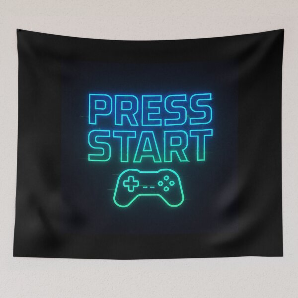 Item preview, PRESS START ? Neon Arcade Gaming Design designed and sold by Metalist Zone.