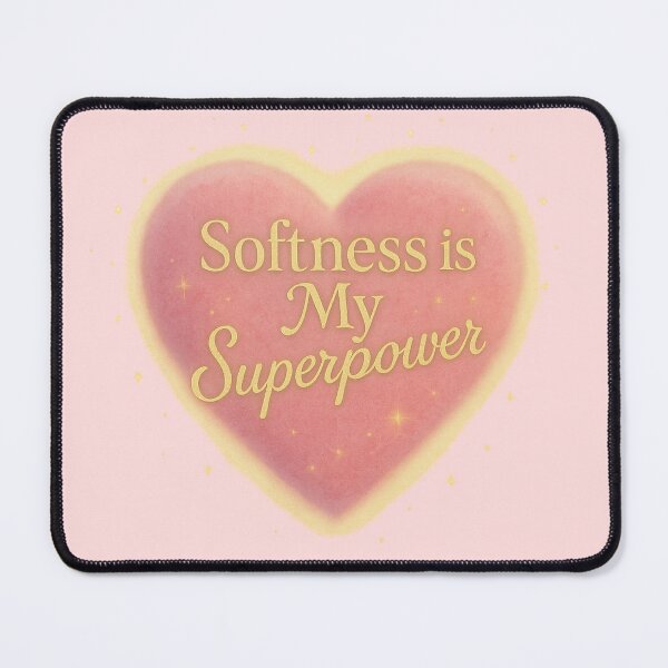 Item preview, Softness is My Superpower | Pink Heart Feminine Aesthetic Sticker & Printable Wall Art | Soft Girl Art designed and sold by HerDreamCodes.