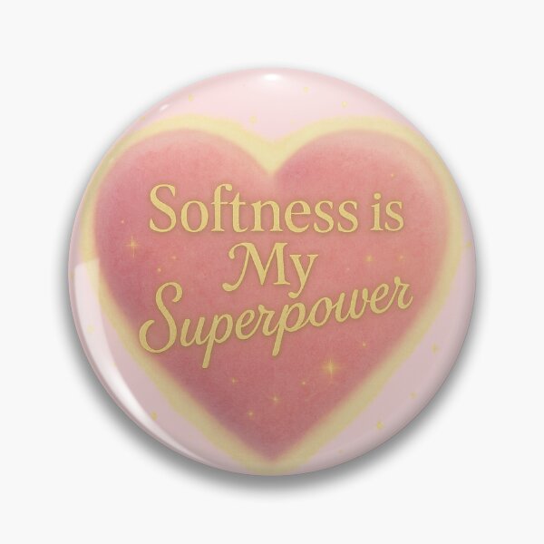 Item preview, Softness is My Superpower | Pink Heart Feminine Aesthetic Sticker & Printable Wall Art | Soft Girl Art designed and sold by HerDreamCodes.