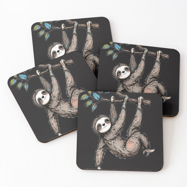 Item preview, Cute Sloth Design – Hanging Animal Art, Whimsical Nature, Kawaii Trend. designed and sold by Chic  Artistry.