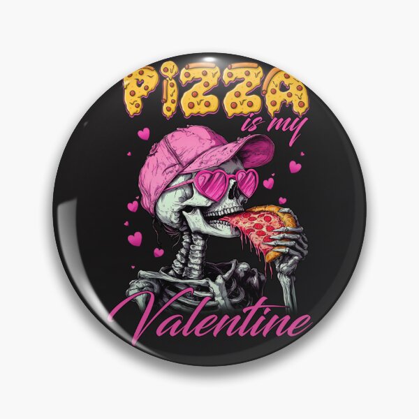 Item preview, Pizza Is My Valentine Day Funny Skeleton  designed and sold by DareDaniella.