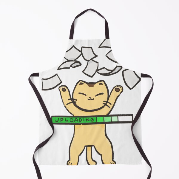Item preview, Pudding the Cat – Uploading Celebration Kawaii Illustration designed and sold by Sleepy-Town.