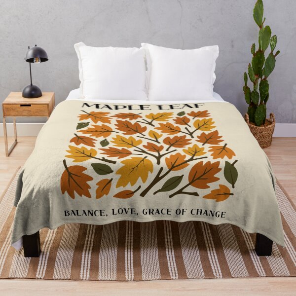 Item preview, Maple Leaf Poster | Autumn Symbol Nature Art with Meaningful Typography designed and sold by JOOKDesign.