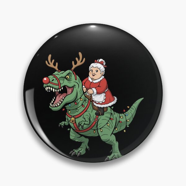 Item preview, Mrs. Claus Riding T-Rex Funny Christmas Dinosaur Gear designed and sold by DynamicDesign.