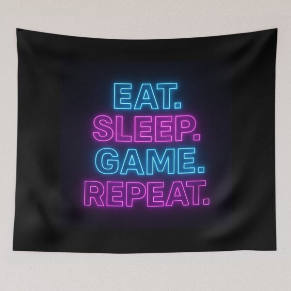 Item preview, Eat. Sleep. Game. Repeat. –Neon Gamer Design designed and sold by Metalist Zone.