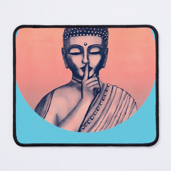 Item preview, Buddha-Shh...-Do-Not-Disturb-In-Coral designed and sold by AnastasiaBohme.