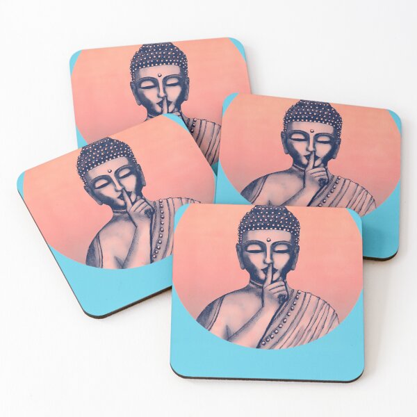 Item preview, Buddha-Shh...-Do-Not-Disturb-In-Coral designed and sold by AnastasiaBohme.