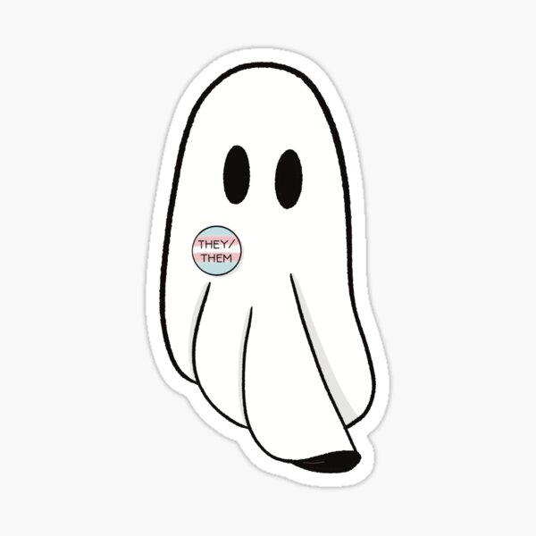 Item preview, Pronoun ghost designed and sold by Emily Germann-Hoschar.