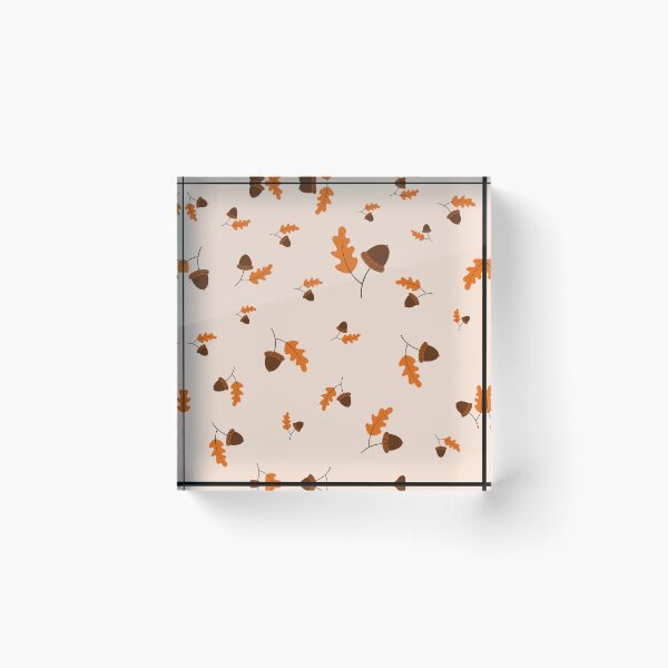 Item preview, Autumn Acorns and Orange Leaves Pattern A-Line Dress Design designed and sold by FestivityFinds.