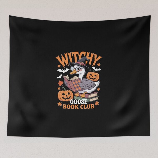 Item preview, Witchy Goose Book Club Cute Halloween Reading designed and sold by KarstenNoanra.