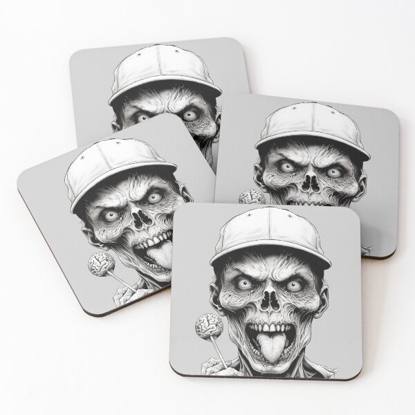 Item preview, Zombie in Cap with Lollipop - Grayscale designed and sold by NightTimeJ.