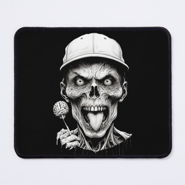 Item preview, Zombie in Cap with Lollipop - Grayscale designed and sold by NightTimeJ.