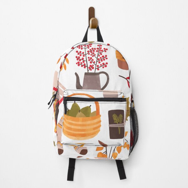 Item preview, Cozy Fall Vibes with Pumpkins, Leaves, and Hot Drinks Pattern Tote Bag Design designed and sold by FestivityFinds.