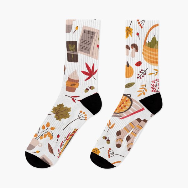 Item preview, Cozy Fall Vibes with Pumpkins, Leaves, and Hot Drinks Pattern Tote Bag Design designed and sold by FestivityFinds.