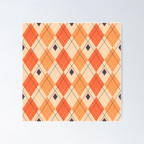 Item preview, Autumn Geometric Diamond Pattern Graphic T-shirt Design designed and sold by FestivityFinds.