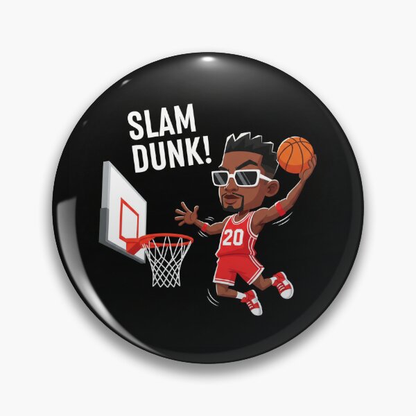 Item preview, Cool Basketball Cartoon Player Slam Dunk Illustration designed and sold by Art & Heart.