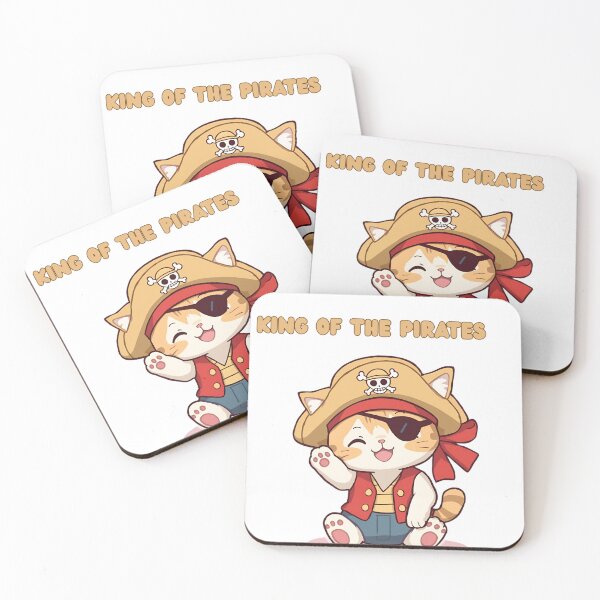 Item preview, King of the Pirates Cat – Cute Anime Pirate Kitty T-Shirt designed and sold by ColorClouds.