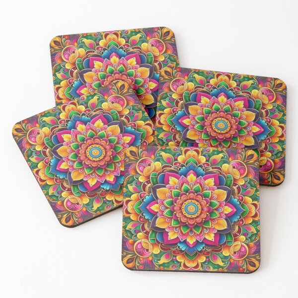 Item preview, Diseño de mandala colorido y brillante designed and sold by Mywaymylife.