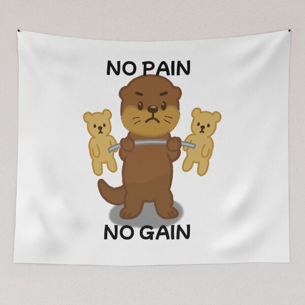 Item preview,  No Pain No Gain Nutria  designed and sold by toni-aguilar22.