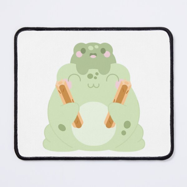 Item preview, Cheerful Frog with Breadsticks designed and sold by estebanme.