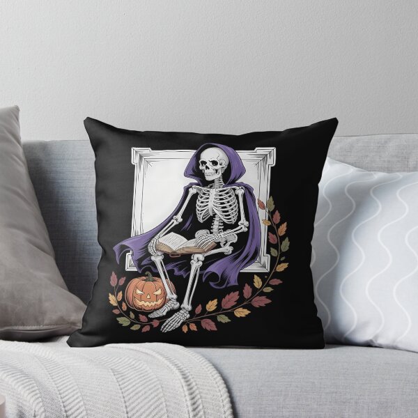 Item preview, Autumn Halloween Skeleton Moody Gothic Watercolor designed and sold by blueyeeti.