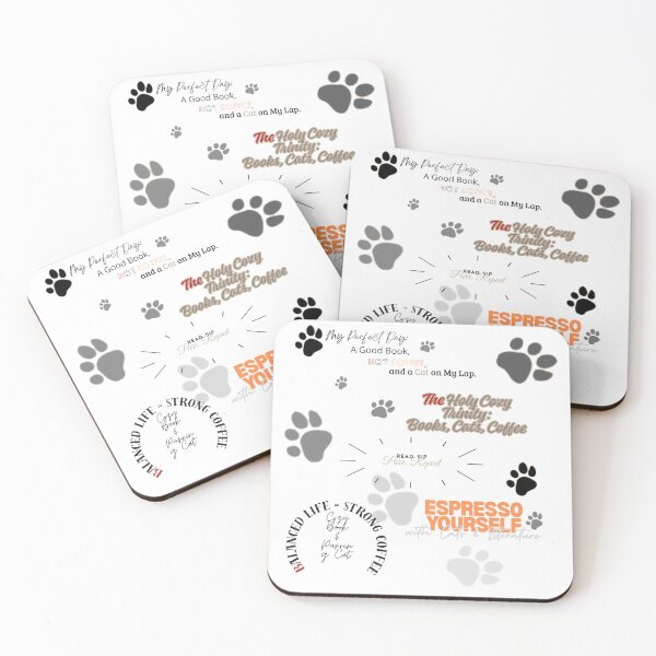 Item preview, Books, Cats & Coffee Vibes designed and sold by HushPrints.