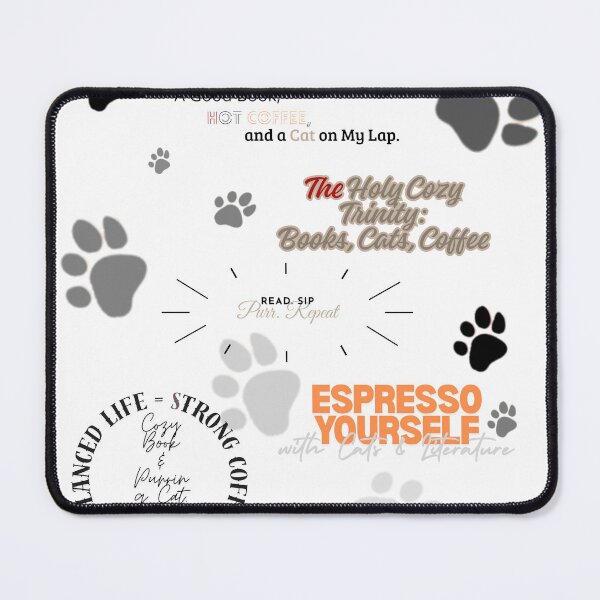Item preview, Books, Cats & Coffee Vibes designed and sold by HushPrints.