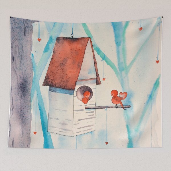 Item preview, Lovebirds designed and sold by Helen Murdock-Prep.