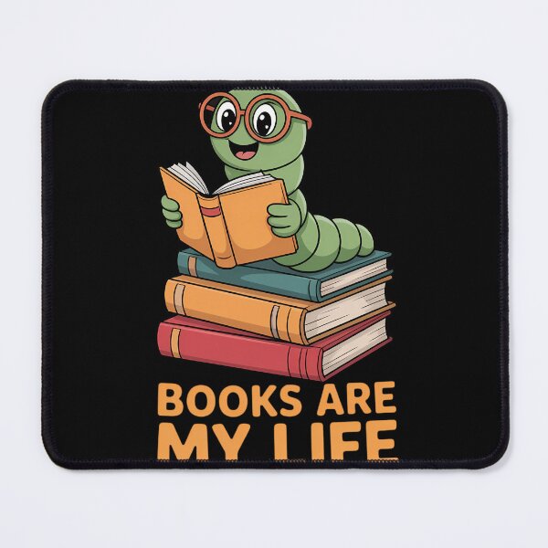 Item preview, Books are My Life – Cute Bookworm Reading Librarian designed and sold by blueyeeti.