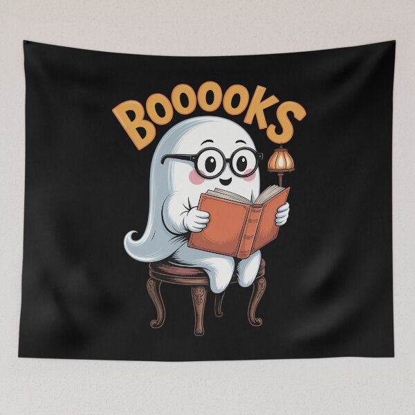Item preview, Booooks Cute Ghost Halloween Book Lover Reading Books designed and sold by blueyeeti.