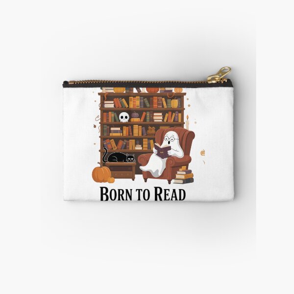 Item preview, Born to Read Forced to Work Halloween Ghost Reading Book designed and sold by blueyeeti.