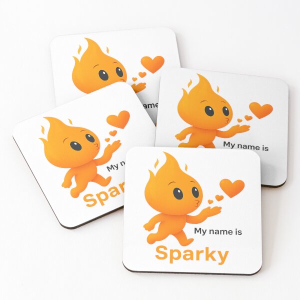 Item preview, Hello, my name is Sparky – Cute Flame Character designed and sold by OOriginalOne.