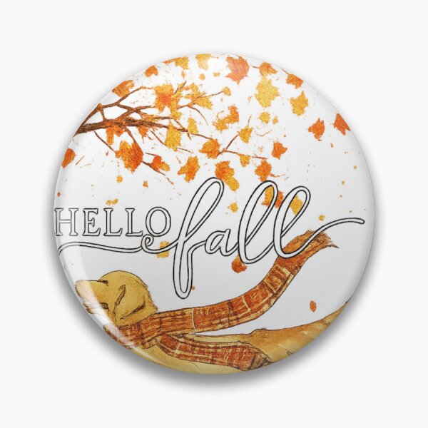 Item preview, Hello Fall Golden Retriever Under Autumn Tree designed and sold by MellieProh.