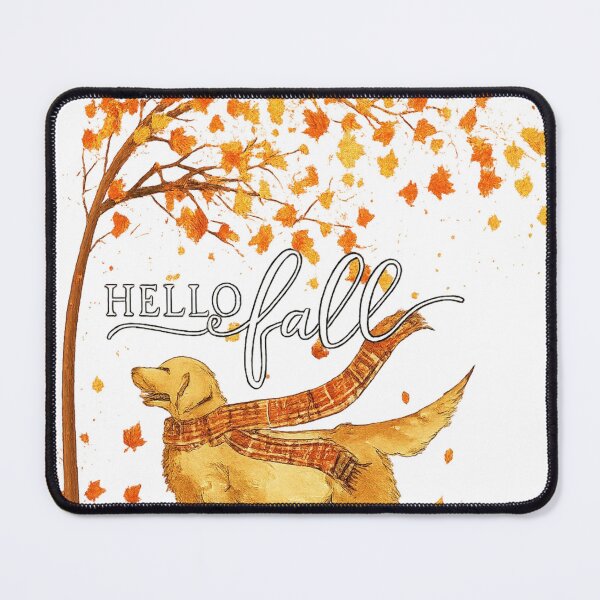 Item preview, Hello Fall Golden Retriever Under Autumn Tree designed and sold by MellieProh.