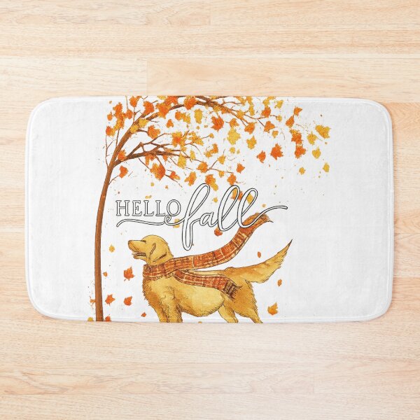 Item preview, Hello Fall Golden Retriever Under Autumn Tree designed and sold by MellieProh.