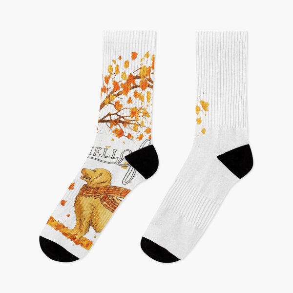 Item preview, Hello Fall Golden Retriever Under Autumn Tree designed and sold by MellieProh.