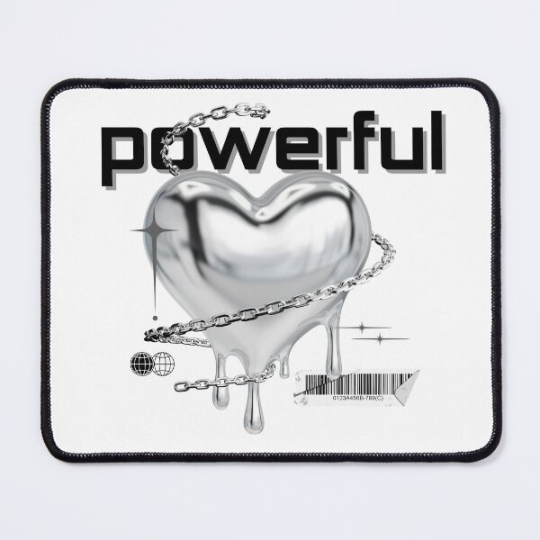 Item preview, Copy of Powerful Chrome Heart – Metallic Melting Heart with Chains & Barcode Aesthetic designed and sold by Origin-of-heart.