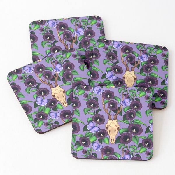 Item preview, Roe Deer & Holly Hock designed and sold by The Lambent Hearth.