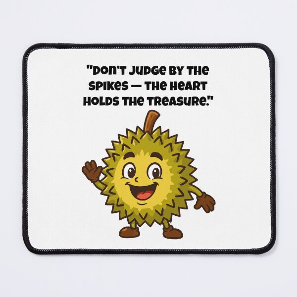 Item preview, Don’t Judge Me by My Spikes – Friendly Durian Speaks Out! designed and sold by Latitude 1°N.
