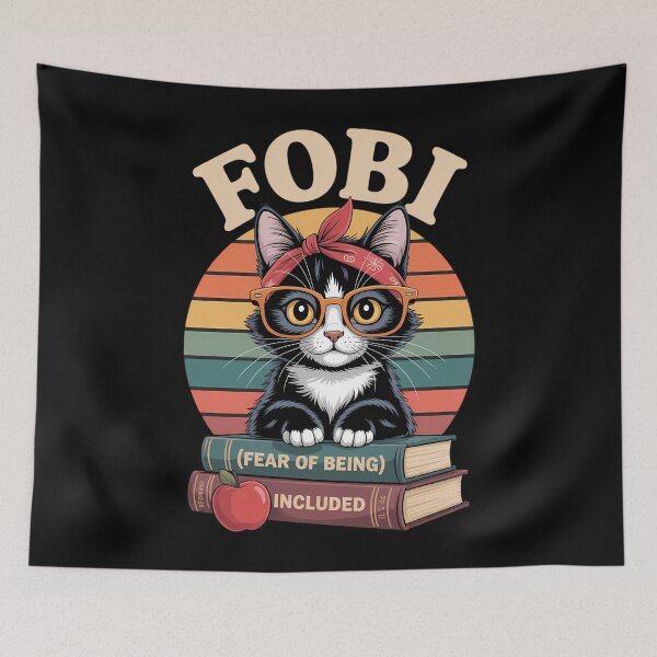Item preview, Cat FOBl Fear Of Being Included Funny Introvert designed and sold by blueyeeti.