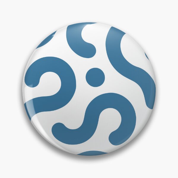 Item preview, Modern Abstract Pattern with Blue Curves and Dots designed and sold by FLATVAC STICKER.