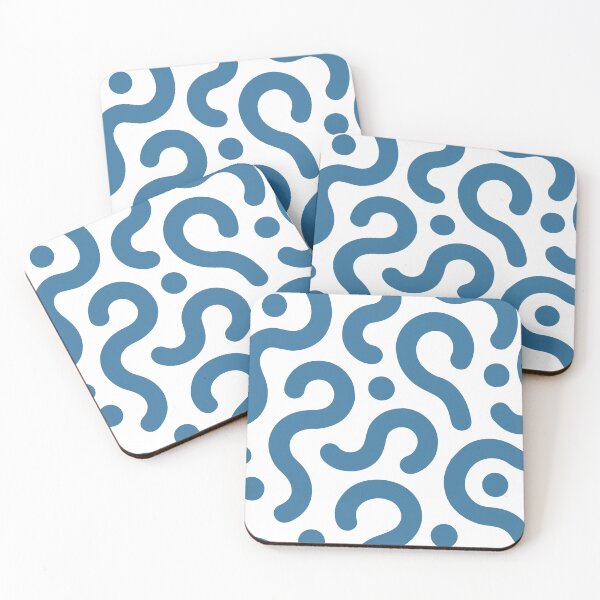 Item preview, Modern Abstract Pattern with Blue Curves and Dots designed and sold by FLATVAC STICKER.