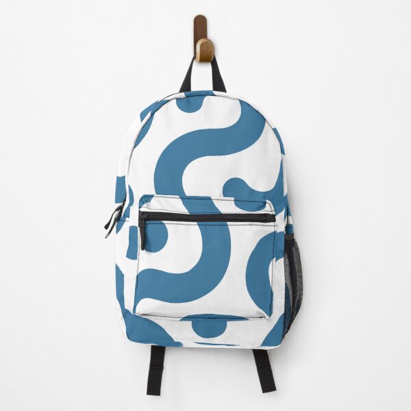 Item preview, Modern Abstract Pattern with Blue Curves and Dots designed and sold by FLATVAC STICKER.