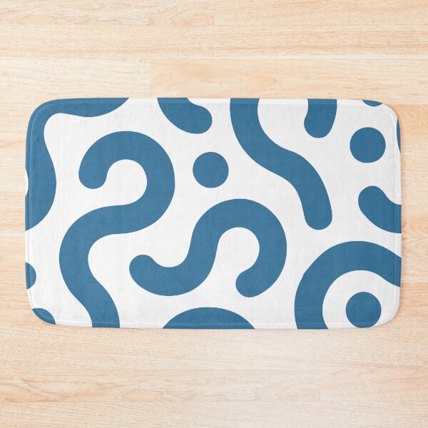 Item preview, Modern Abstract Pattern with Blue Curves and Dots designed and sold by FLATVAC STICKER.