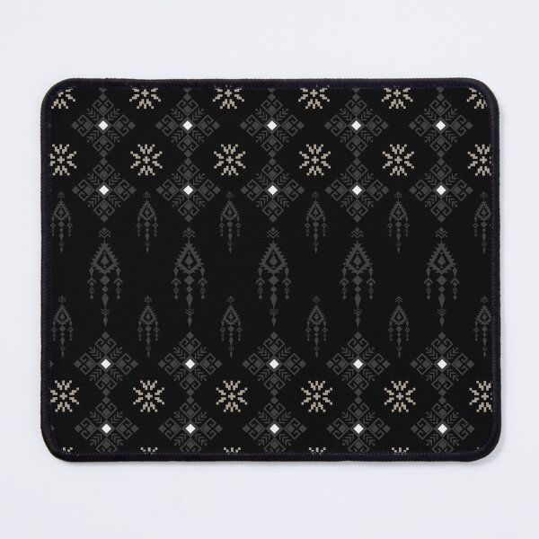 Item preview, Traditional Thai Geometric Seamless Pattern in Black Tones designed and sold by Ninjaja.