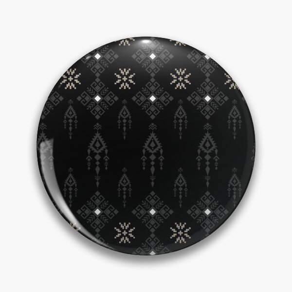 Item preview, Traditional Thai Geometric Seamless Pattern in Black Tones designed and sold by Ninjaja.