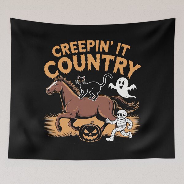 Item preview, Creepin It Country Farm Animals Funny Western Halloween designed and sold by blueyeeti.