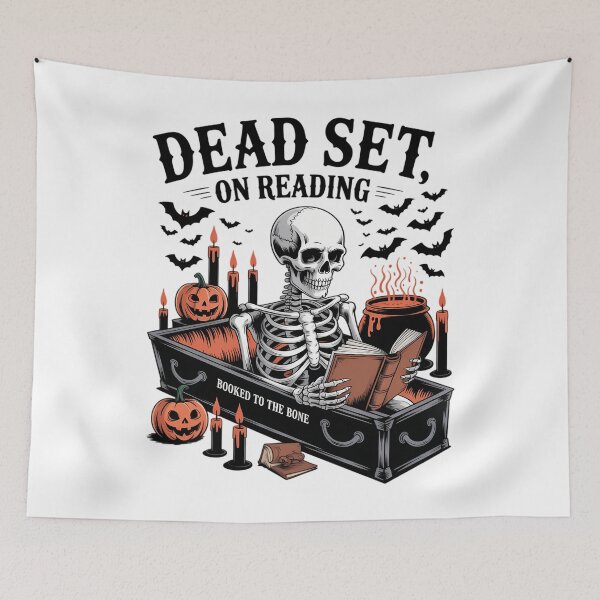 Item preview, Dead Set On Reading Skeleton Halloween Book Lover designed and sold by blueyeeti.